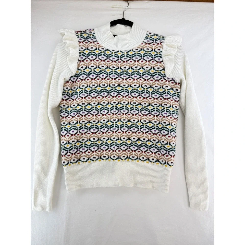 LOFT Multicolor Patterned Sweater - Picture 2 of 9